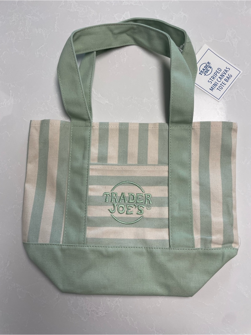 Trader Joe’s Mini Tote - Green Stripes
